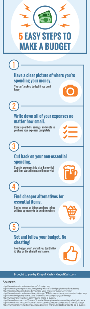 how to make a budget infographic